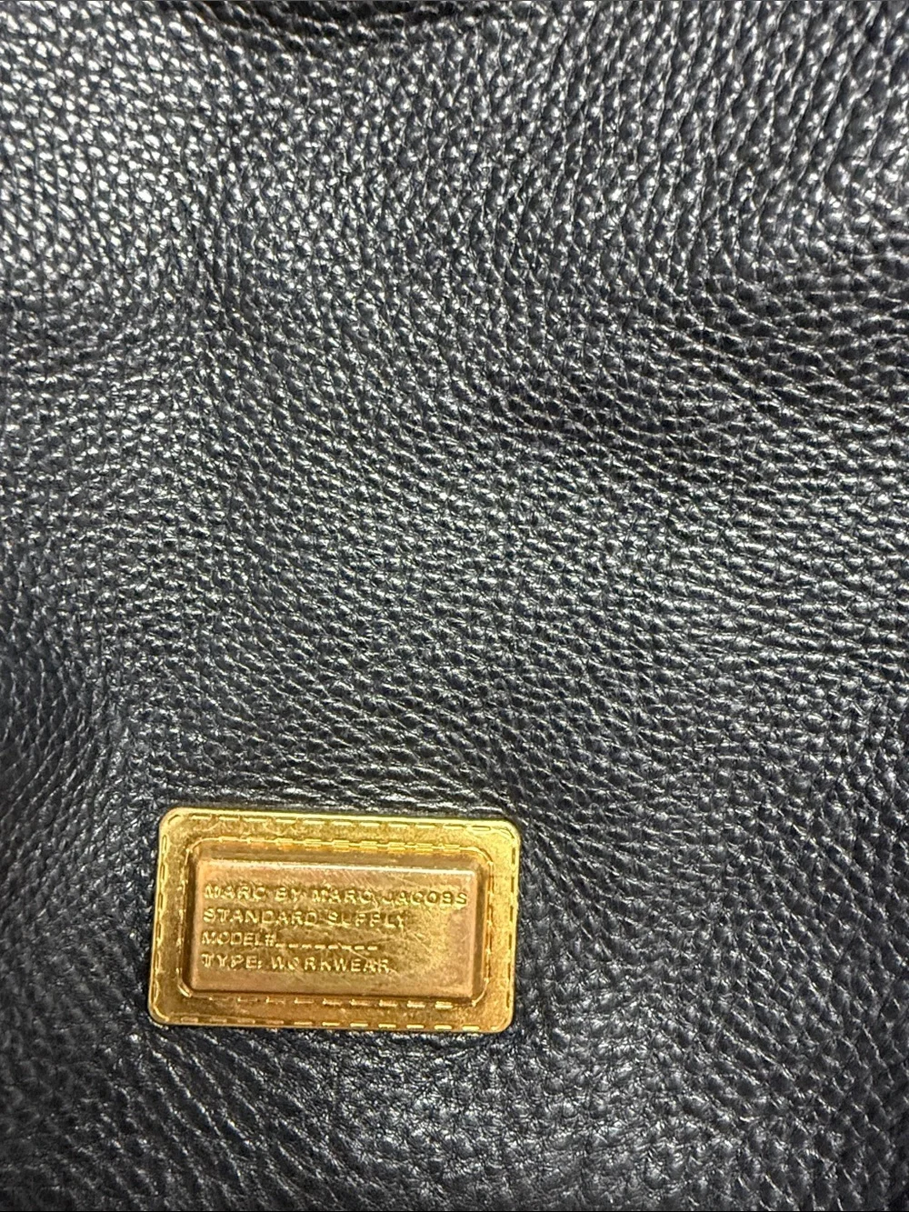 Black and Cream Leather Hobo Bag - MARC JACOBS Large Purse